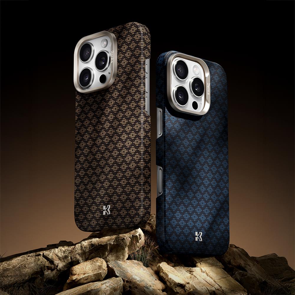 Apple iPhone 16 Pro Kılıf M-Safe Şarj Özellikli Benks ArmorAir ArmorGrid Serisi Kevlar Kapak
