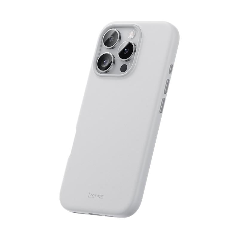 Apple iPhone 16 Pro Kılıf M-safe Şarj Özellikli Çizilmeye Dayanıklı Benks VitaPro Serisi PU Deri Kapak