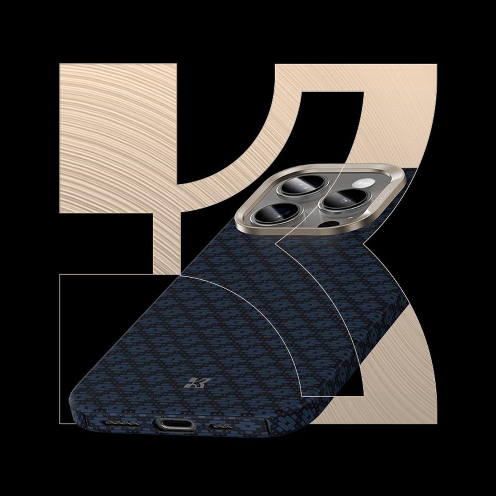 Apple iPhone 16 Pro Kılıf M-Safe Şarj Özellikli Benks ArmorAir ArmorGrid Serisi Kevlar Kapak