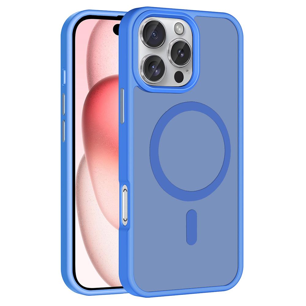 Apple iPhone 16 Pro Kılıf Magsafe Şarj Özellikli Mat Arka Yüzey Zore Sio Kapak