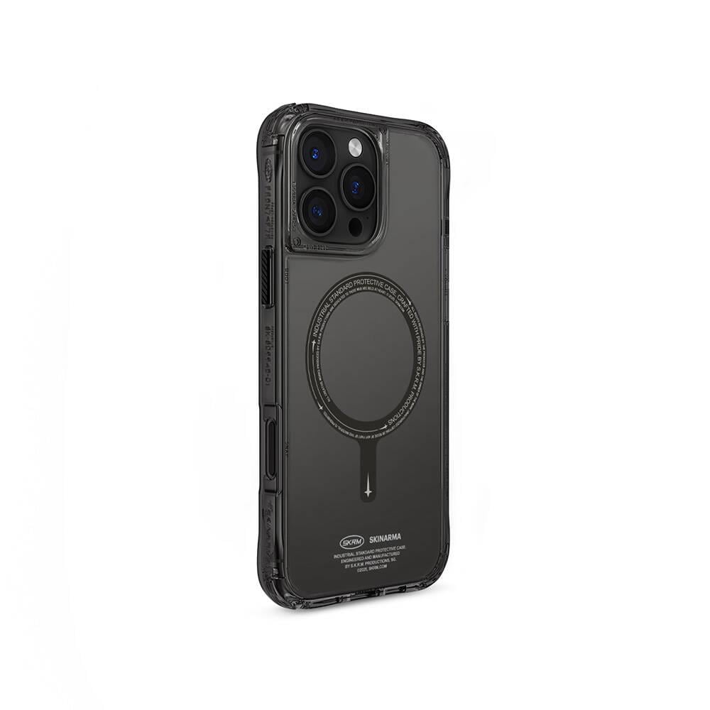 Apple iPhone 16 Pro Max Kılıf M-safe Şarj Özellikli Şeffaf Airbag Tasarımlı Skinarma Saido Kapak