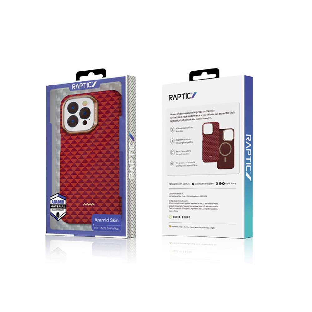 Apple iPhone 16 Pro Max Kılıf M-safe Şarj Özellikli Raptic Aramid Skin Origin Serisi Kapak