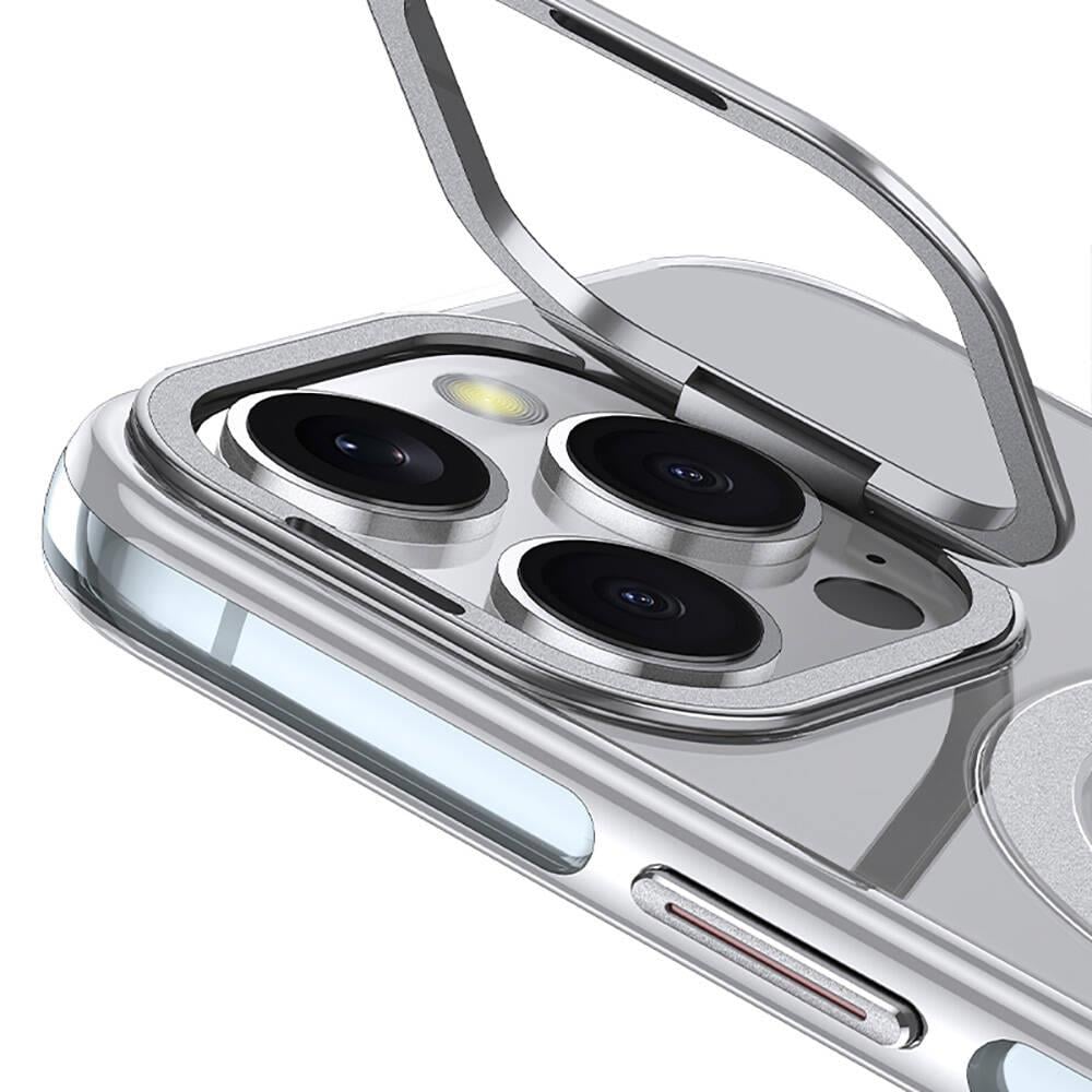 Apple iPhone 16 Pro Max Kılıf M-safe Şarj Özellikli Wlons Standlı Efsane Kapak