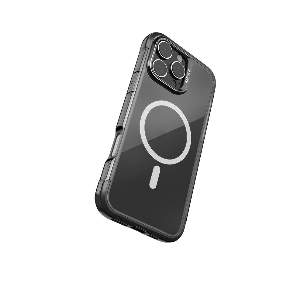 Apple iPhone 16 Pro Max Kılıf M-safe Şarj Özellikli Raptic Air Serisi Airbag Tasarımlı Metal Köşelikli Şeffaf Kapak