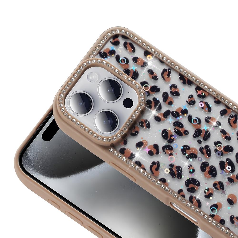 Apple iPhone 16 Pro Max Kılıf Taşlı ve Simli Tasarım Zore Azra Kapak