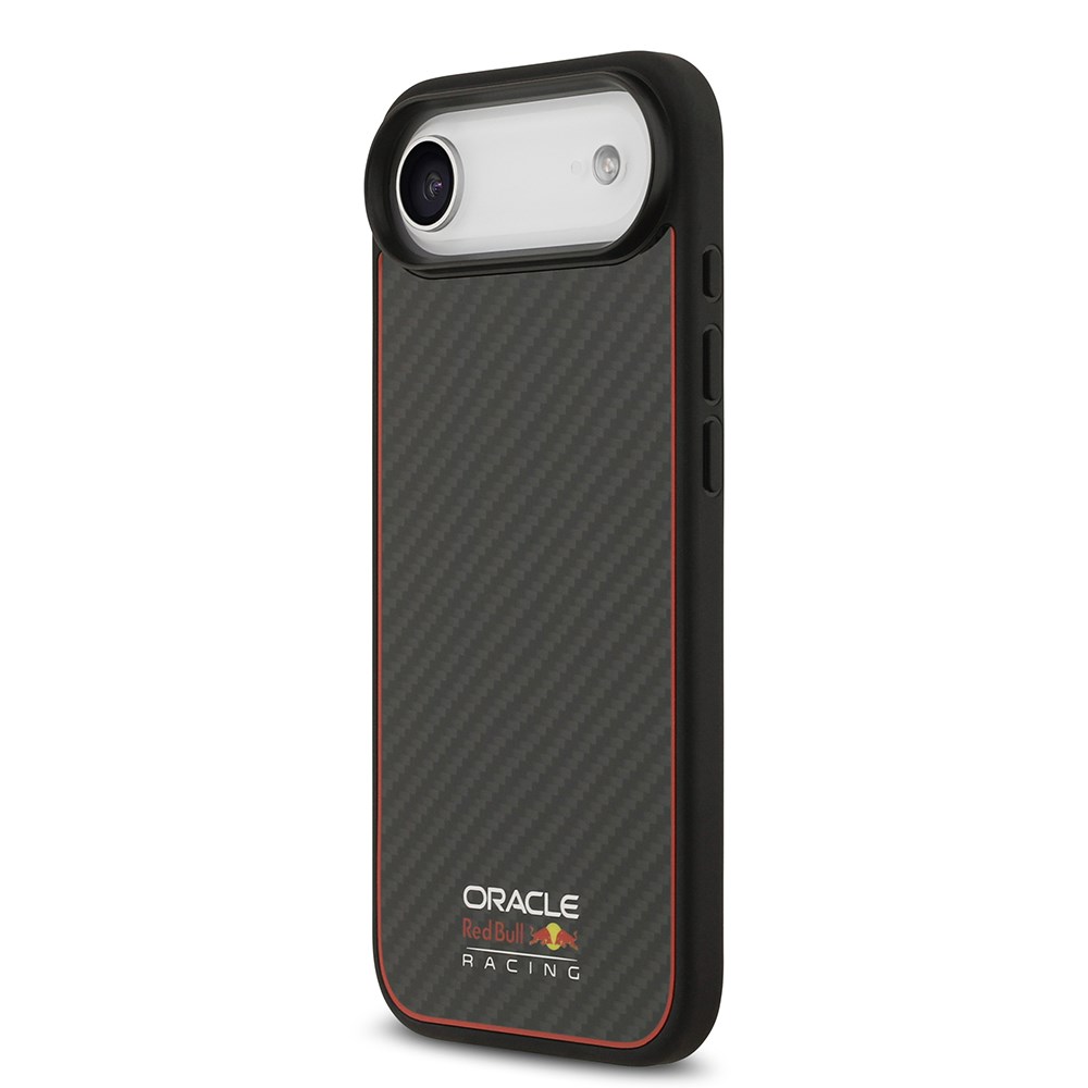 Apple iPhone 17 Air Kılıf Redbull Orjinal Lisanslı M-safe Şarj Özellikli Karbon Fiber Parlayan Logolu Kevlar Kapak