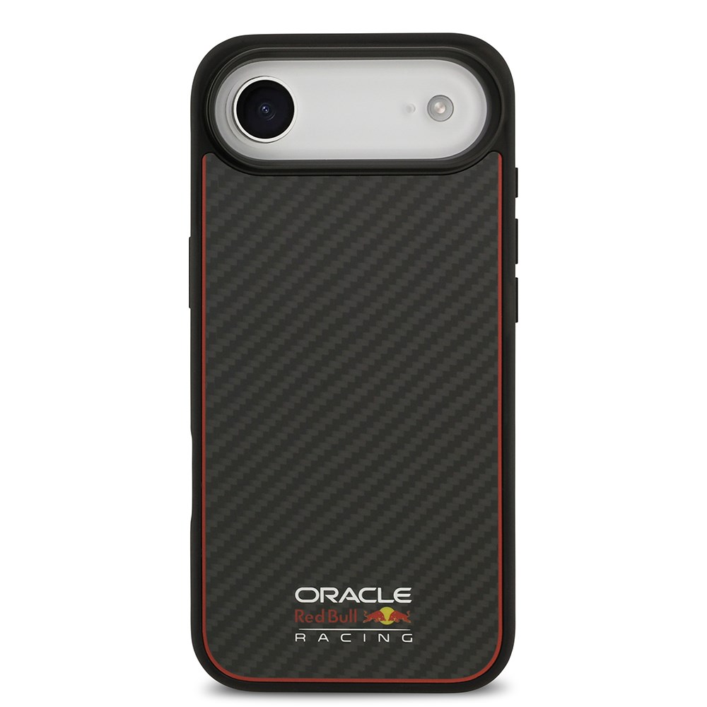 Apple iPhone 17 Air Kılıf Redbull Orjinal Lisanslı M-safe Şarj Özellikli Karbon Fiber Parlayan Logolu Kevlar Kapak