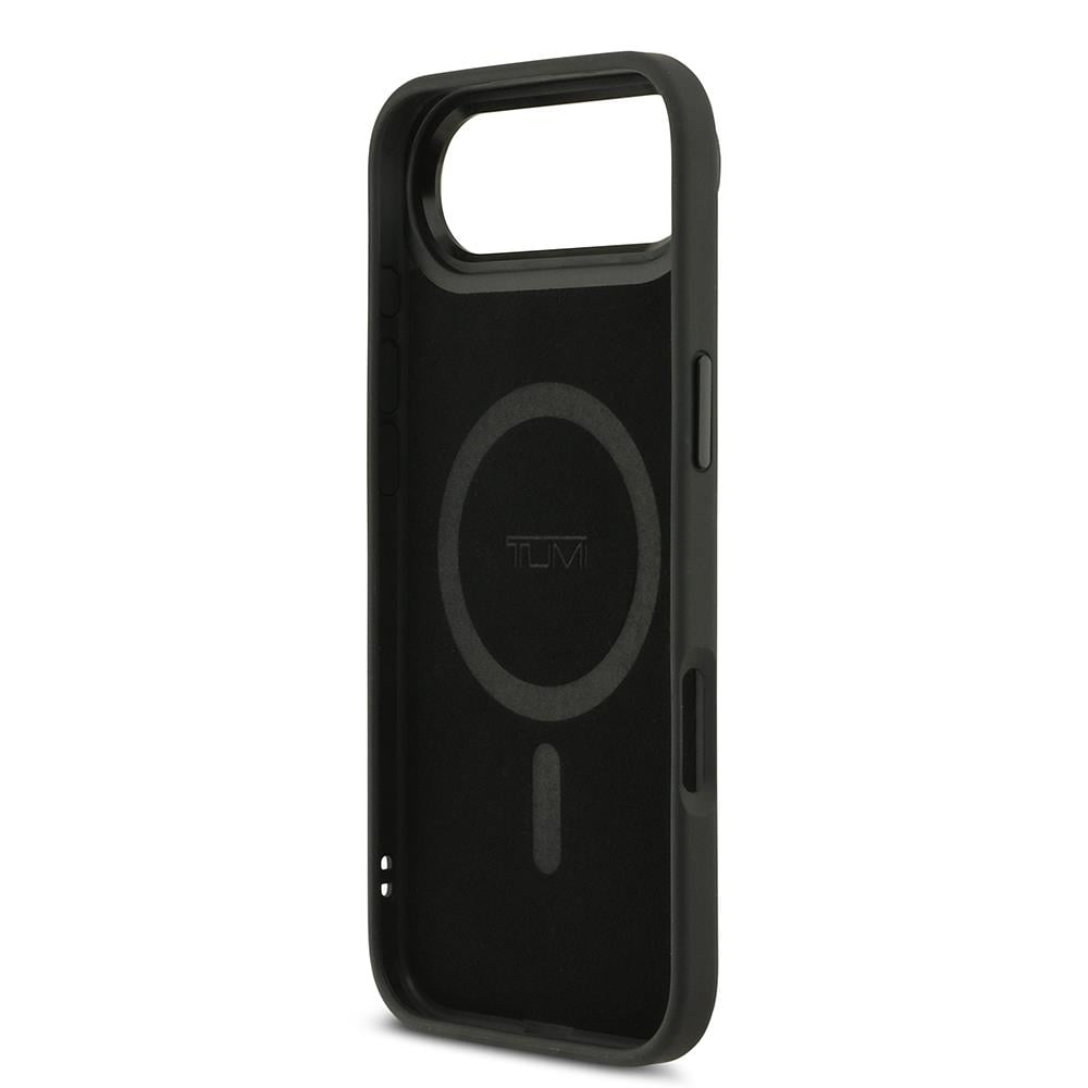Apple iPhone 17 Air Kılıf TUMI M-safe Şarj Özellikli Deri Noktalı Dizayn Kapak