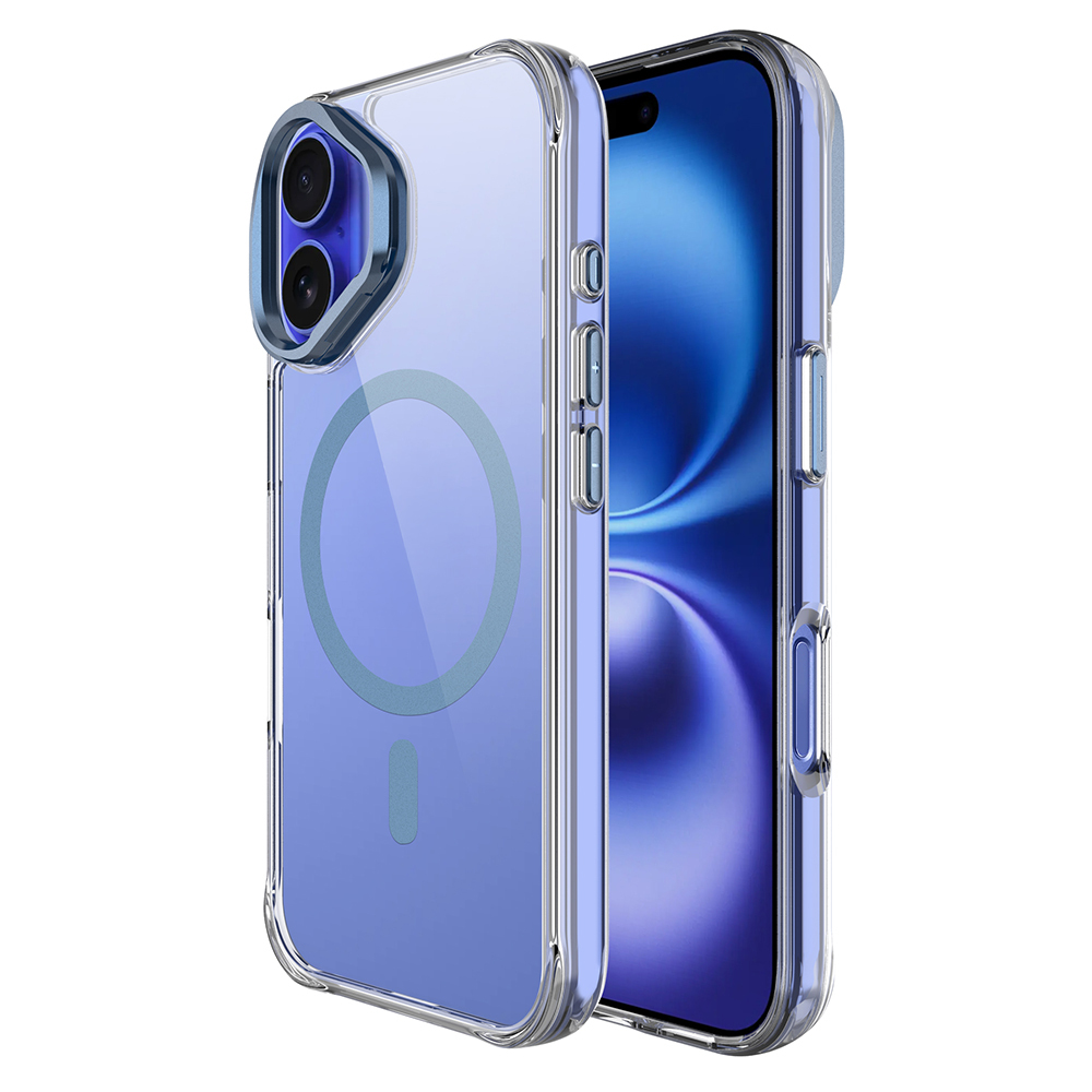 Apple iPhone 17 Kılıf M-safe Şarj Özellikli Airbagli Kamera Standlı Zore Azor Kapak