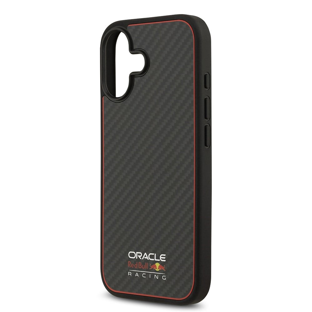 Apple iPhone 17 Kılıf Redbull Orjinal Lisanslı M-safe Şarj Özellikli Karbon Fiber Parlayan Logolu Kevlar Kapak
