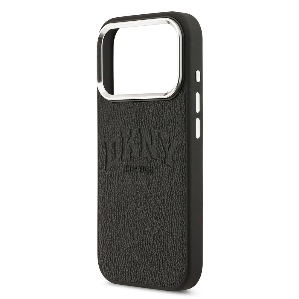 Apple iPhone 17 Pro Kılıf DKNY Orjinal Lisanslı M-safe Şarj Özellikli PU Deri Kabartmalı Kapak