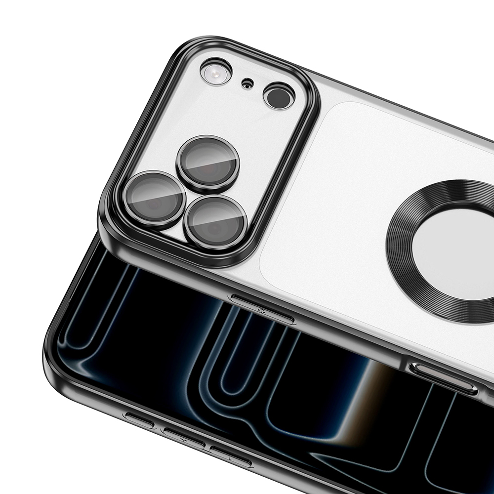 Apple iPhone 17 Pro Kılıf Kamera Korumalı Logo Gösteren Zore Omega Kapak
