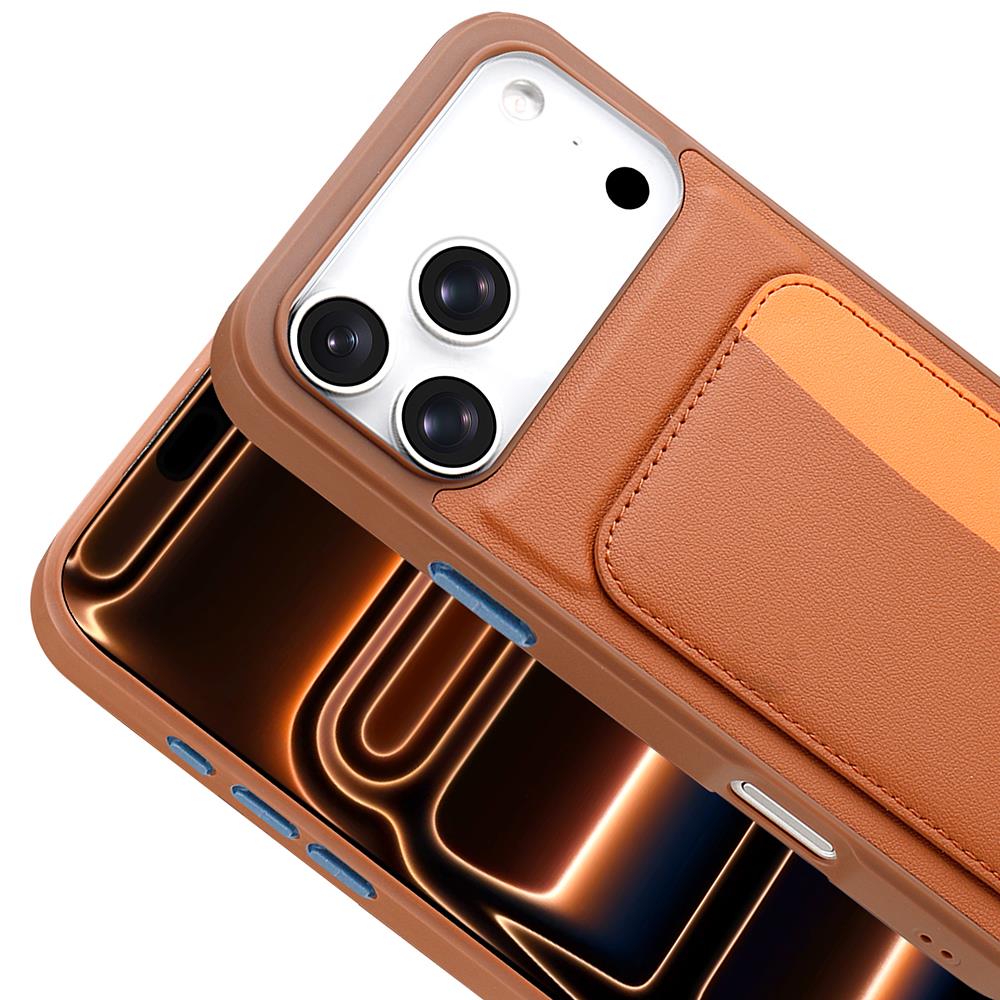 Apple iPhone 17 Pro Kılıf Kartlıklı Zore X-Kart Silikon Kapak