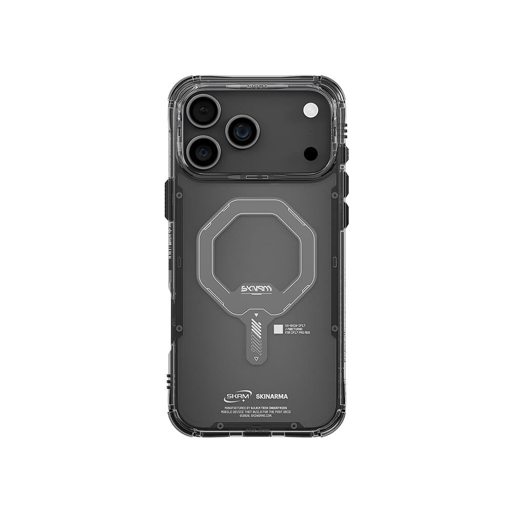 Apple iPhone 17 Pro Kılıf M-safe Şarj Özellikli Şeffaf Airbag Tasarımlı Skinarma Saido Mag-Charge Kapak