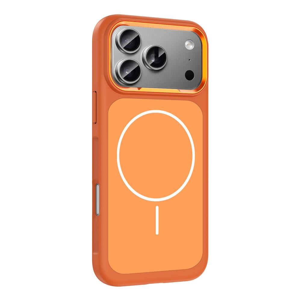 Apple iPhone 17 Pro Kılıf M-Safe Şarj Özellikli Metal Kamera Çerçeveli Zore Sanremo Silikon Kapak