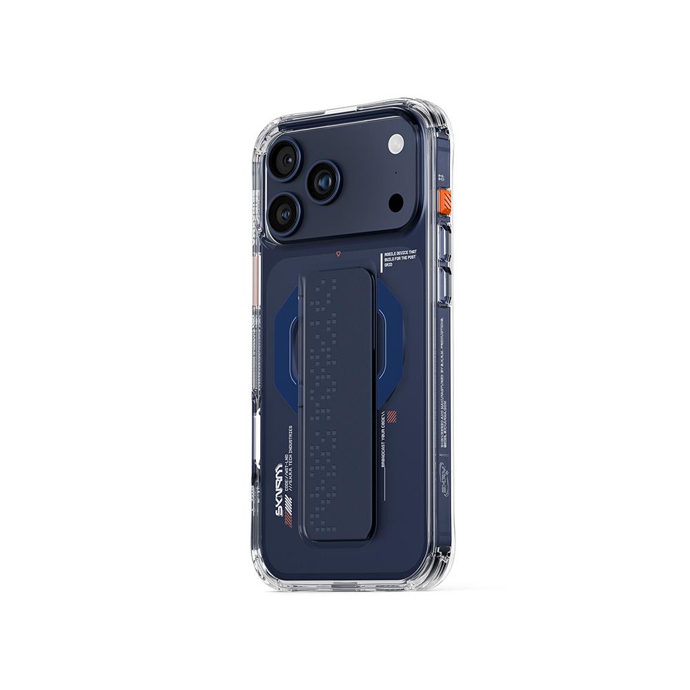 Apple iPhone 17 Pro Kılıf M-Safe Şarj Özellikli Airbag Tasarımlı Standlı Skinarma Haxa Kapak