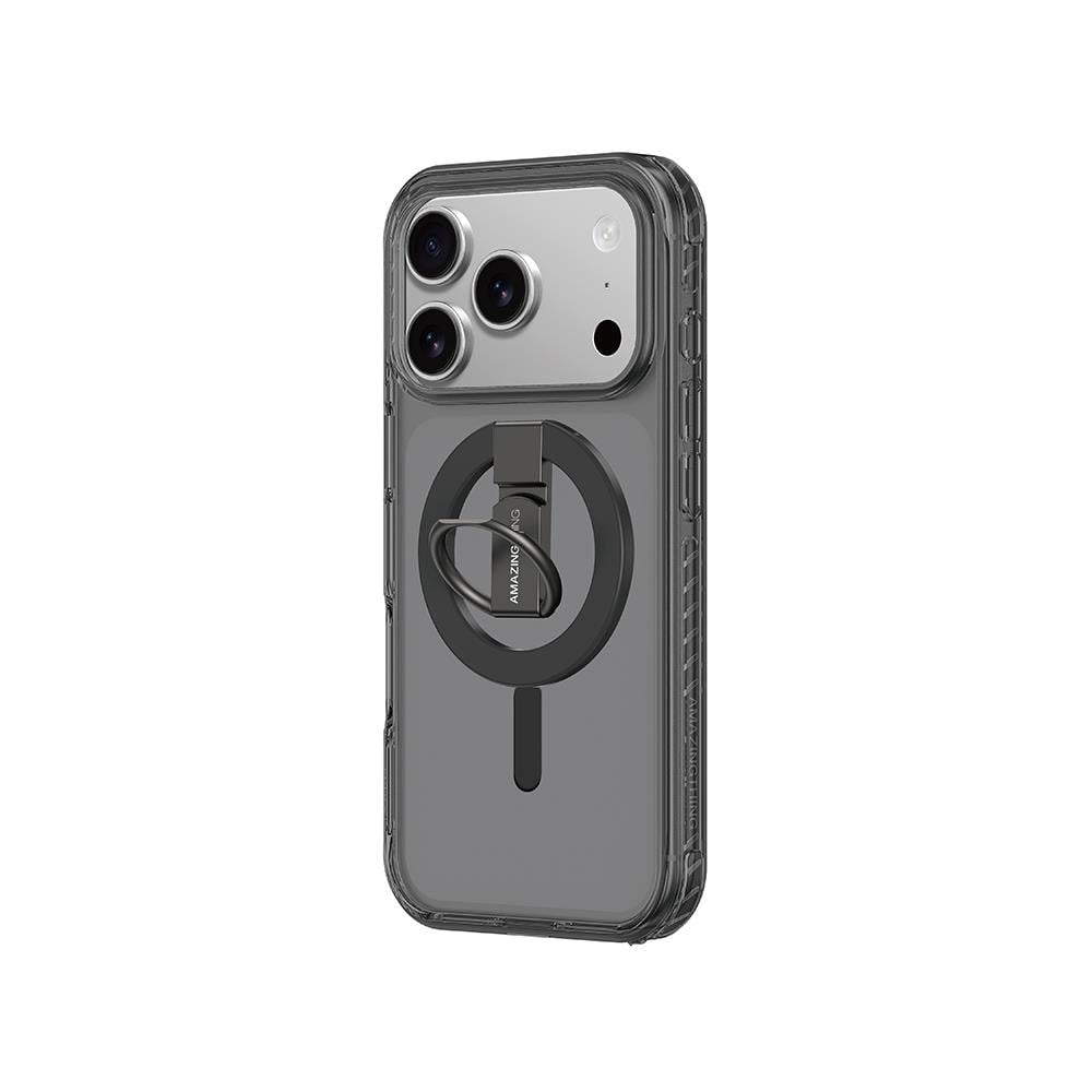 Apple iPhone 17 Pro Kılıf M-safe Şarj Özellikli Yüzük Standlı Amazingthing Titan Pro Serisi Kapak