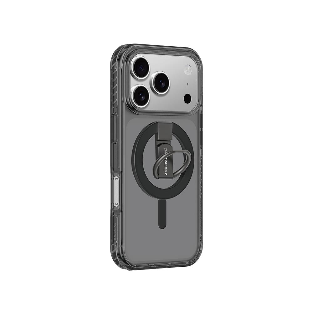 Apple iPhone 17 Pro Kılıf M-safe Şarj Özellikli Yüzük Standlı Amazingthing Titan Pro Serisi Kapak