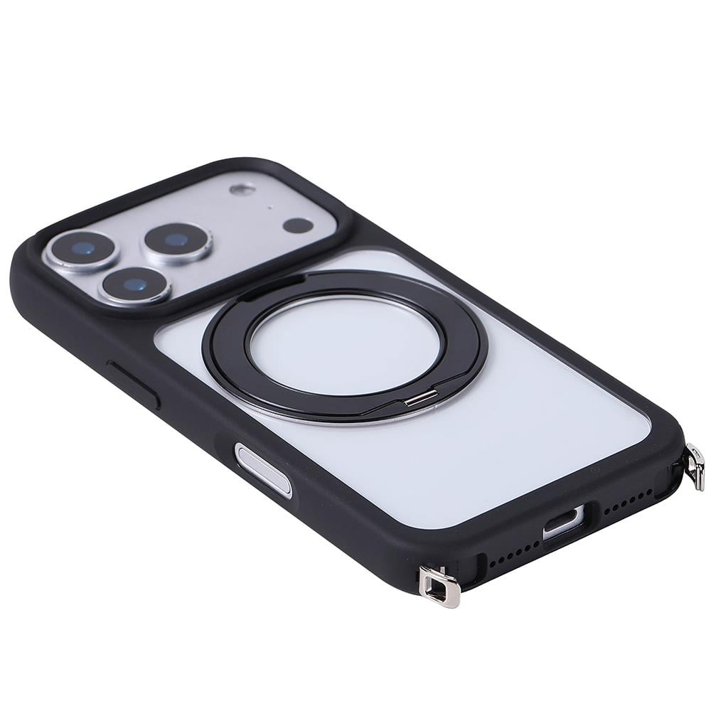 Apple iPhone 17 Pro Kılıf M-Safe Şarj Özellikli Standlı Zore Piza Silikon Kapak