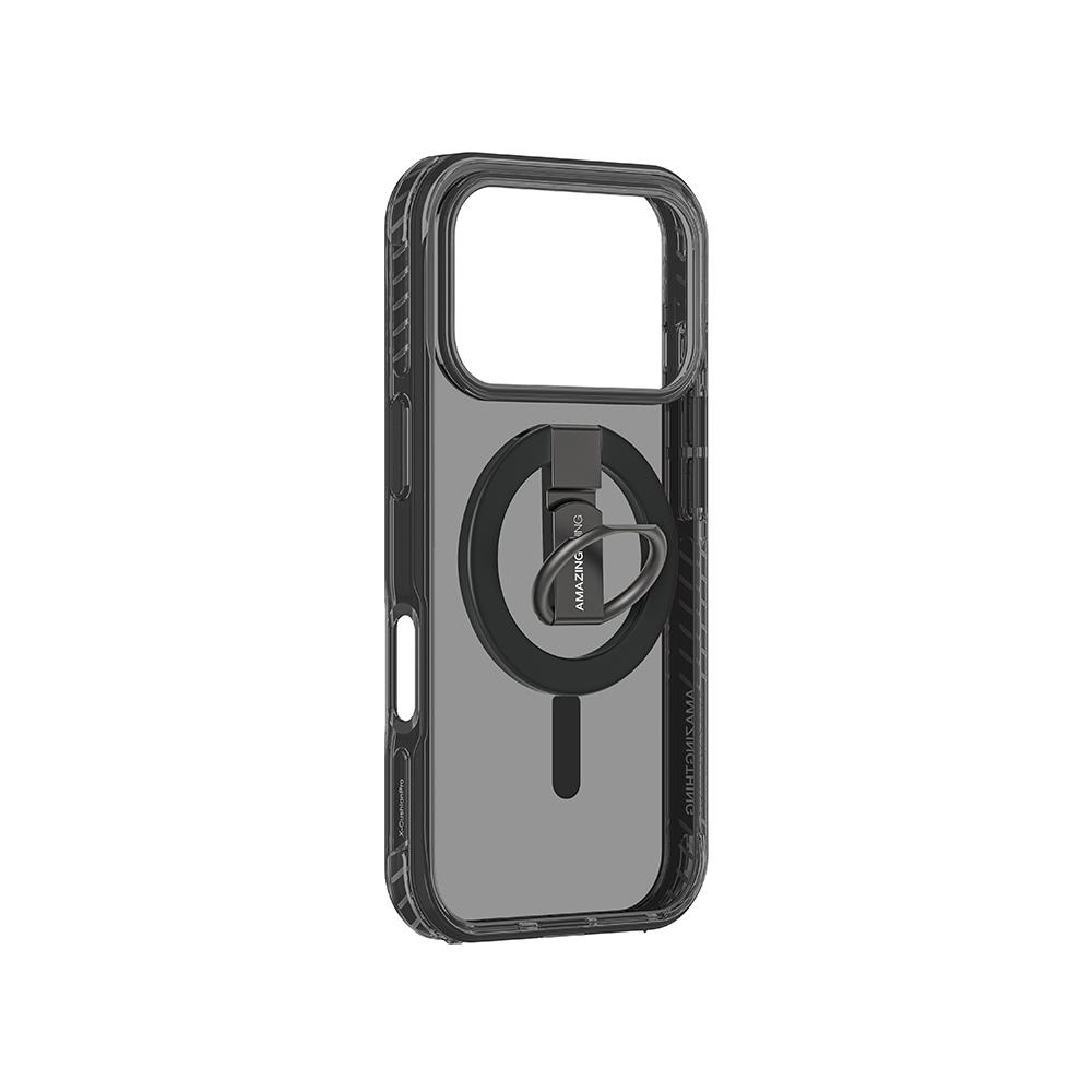 Apple iPhone 17 Pro Kılıf M-safe Şarj Özellikli Yüzük Standlı Amazingthing Titan Pro Serisi Kapak