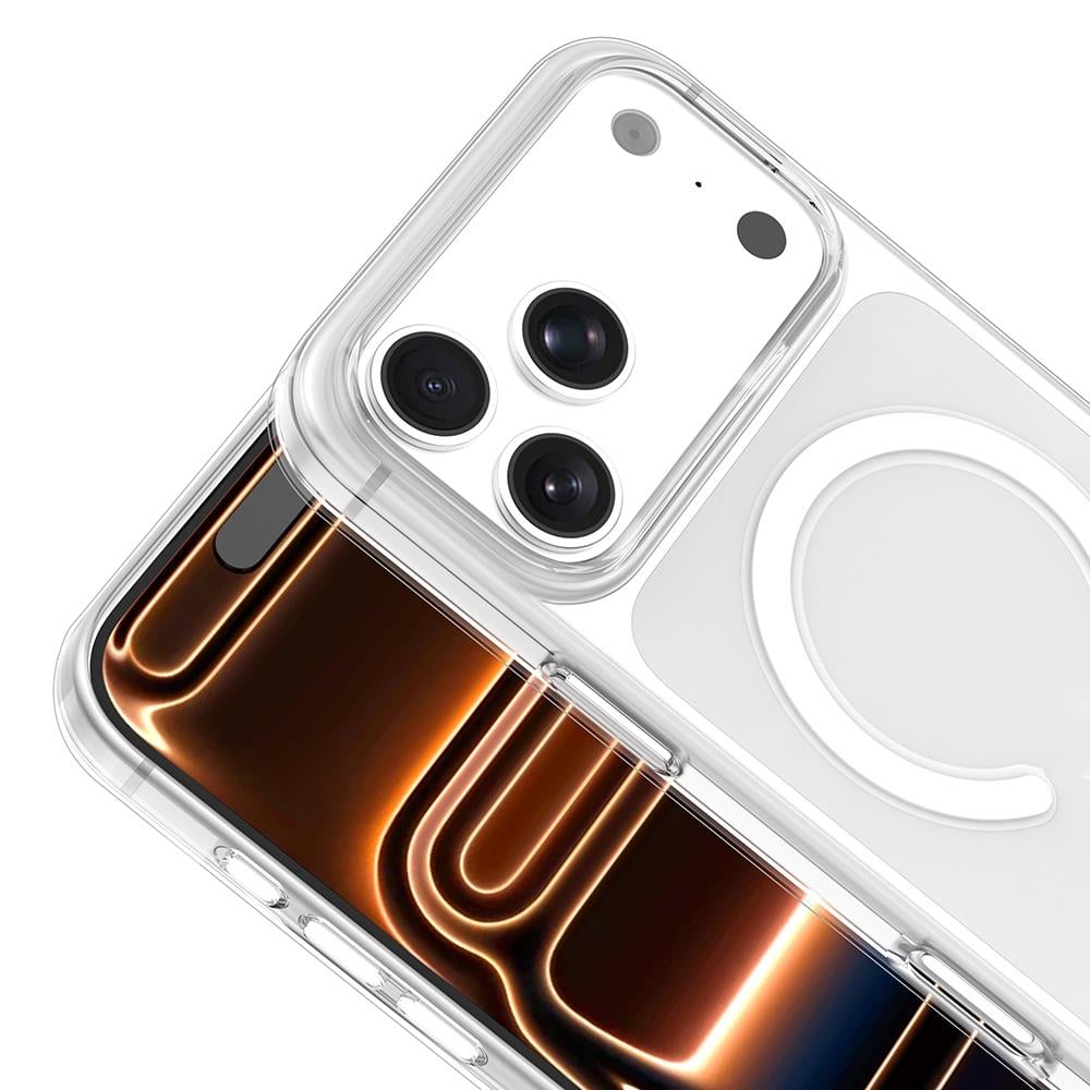 Apple iPhone 17 Pro Kılıf Zore Wireless Şarj Özellikli Şeffaf Orjin Kapak