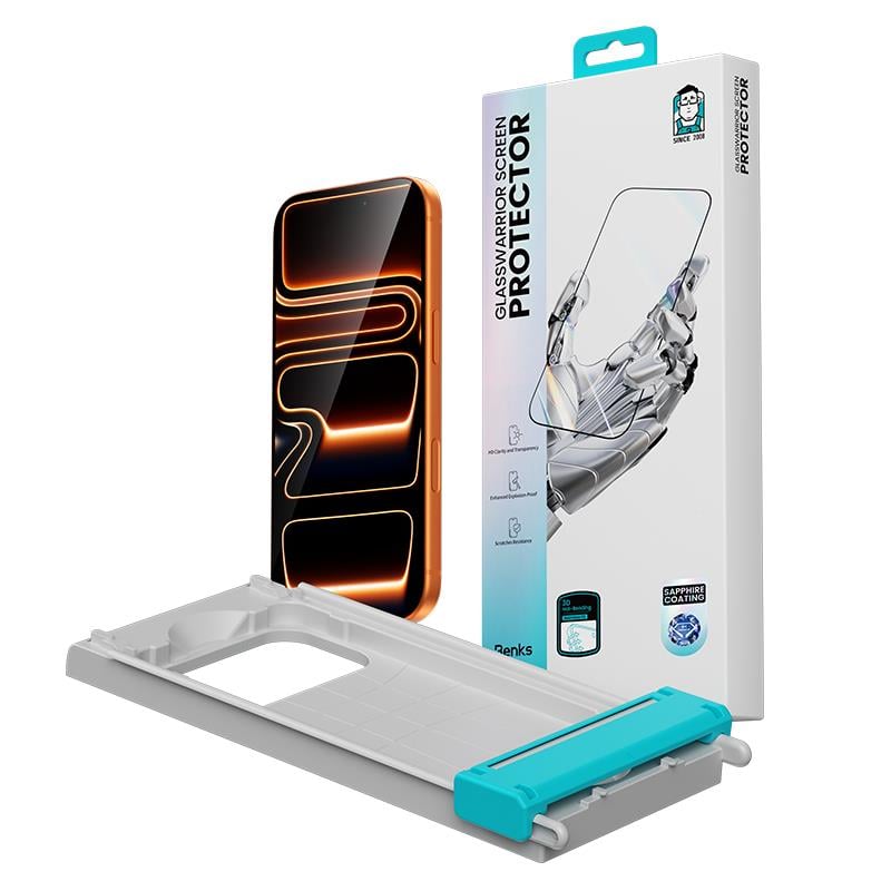 Apple iPhone 17 Pro Max Benks Glass Warrior 2.0 EZFita Safir Cam Ekran Koruyucu + Kolay Uygulama Aparatı