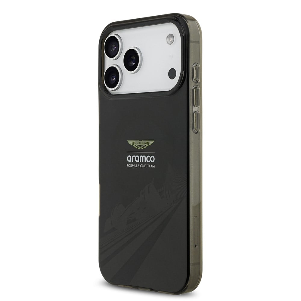 Apple iPhone 17 Pro Max Kılıf Aston Martin Orjinal Lisanslı M-safe Şarj Özellikli IML Baskı Logolu Formula Tasarımlı Kapak