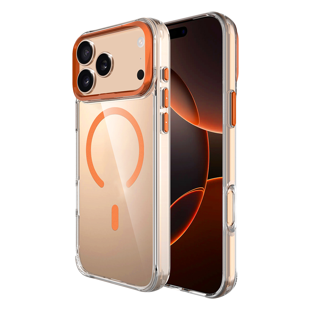 Apple iPhone 17 Pro Max Kılıf M-safe Şarj Özellikli Airbagli Kamera Standlı Zore Azor Kapak