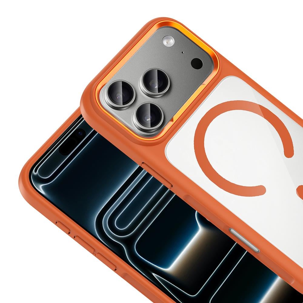 Apple iPhone 17 Pro Max Kılıf M-Safe Şarj Özellikli Metal Kamera Çerçeveli Zore Tiko Kapak