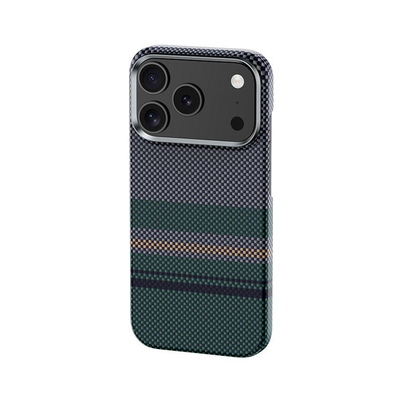 Apple iPhone 17 Pro Max Kılıf M-safe Şarj Özellikli Karbon Fiber Tasarımlı Benks Aurora ArmorAir Kevlar Kapak