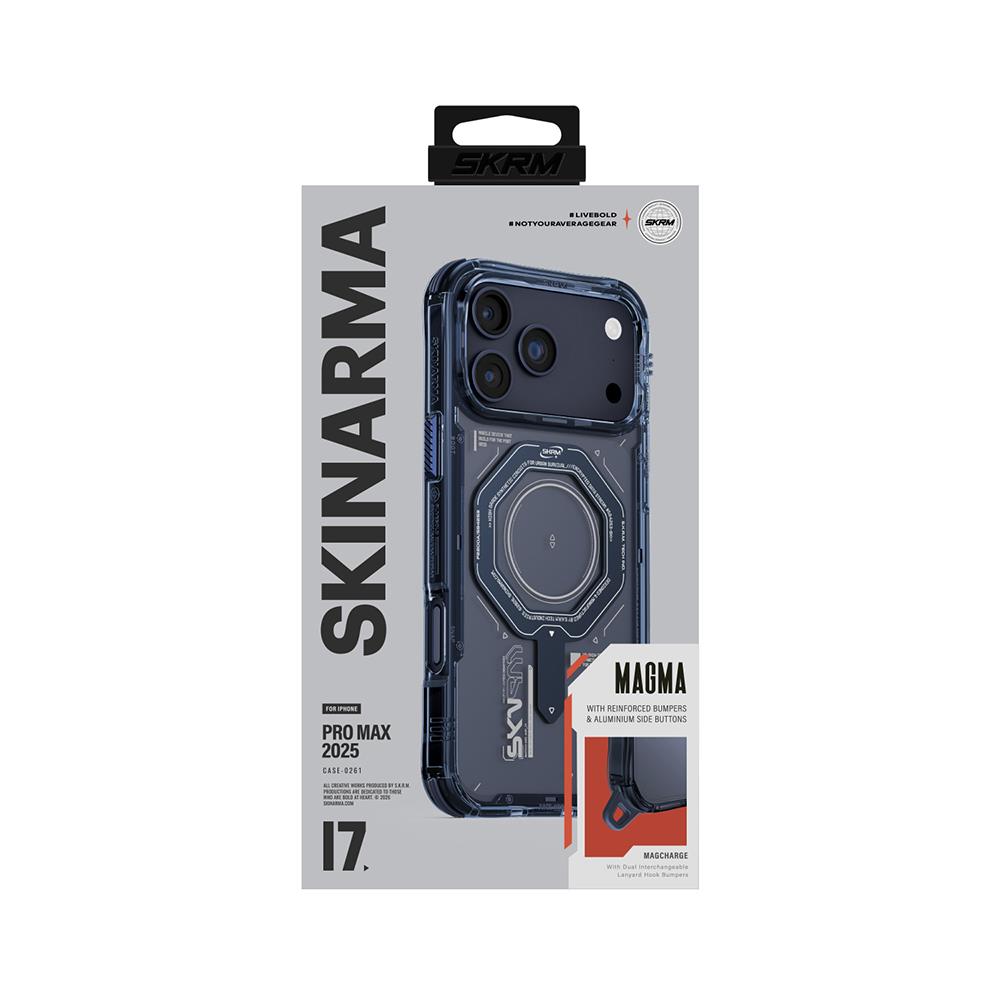 Apple iPhone 17 Pro Max Kılıf SkinArma M-safe Şarj Özellikli Airbag Tasarımlı Magma Kapak