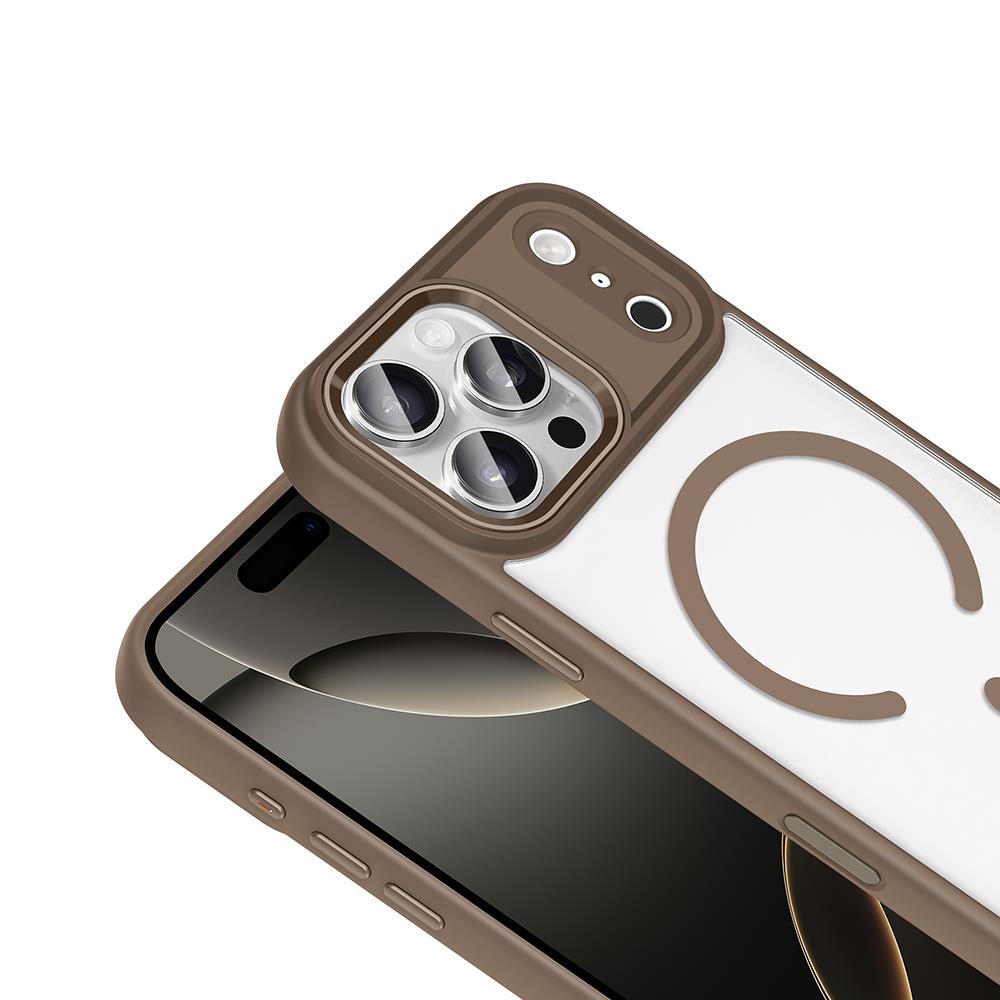 Apple iPhone 17 Pro Max Kılıf Wireless Şarj Özellikli Zore Krom M-safe Silikon Kapak