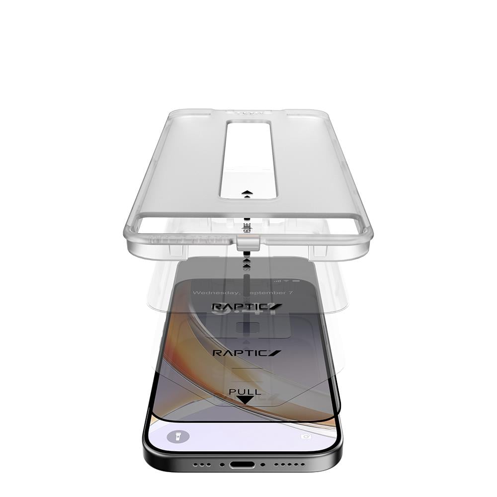 Apple iPhone 17 Pro Max Raptic Air Glass 2.5D Privacy Hayalet Ekran Koruyucu 2 Adet + Kolay Uygulama Aparatlı