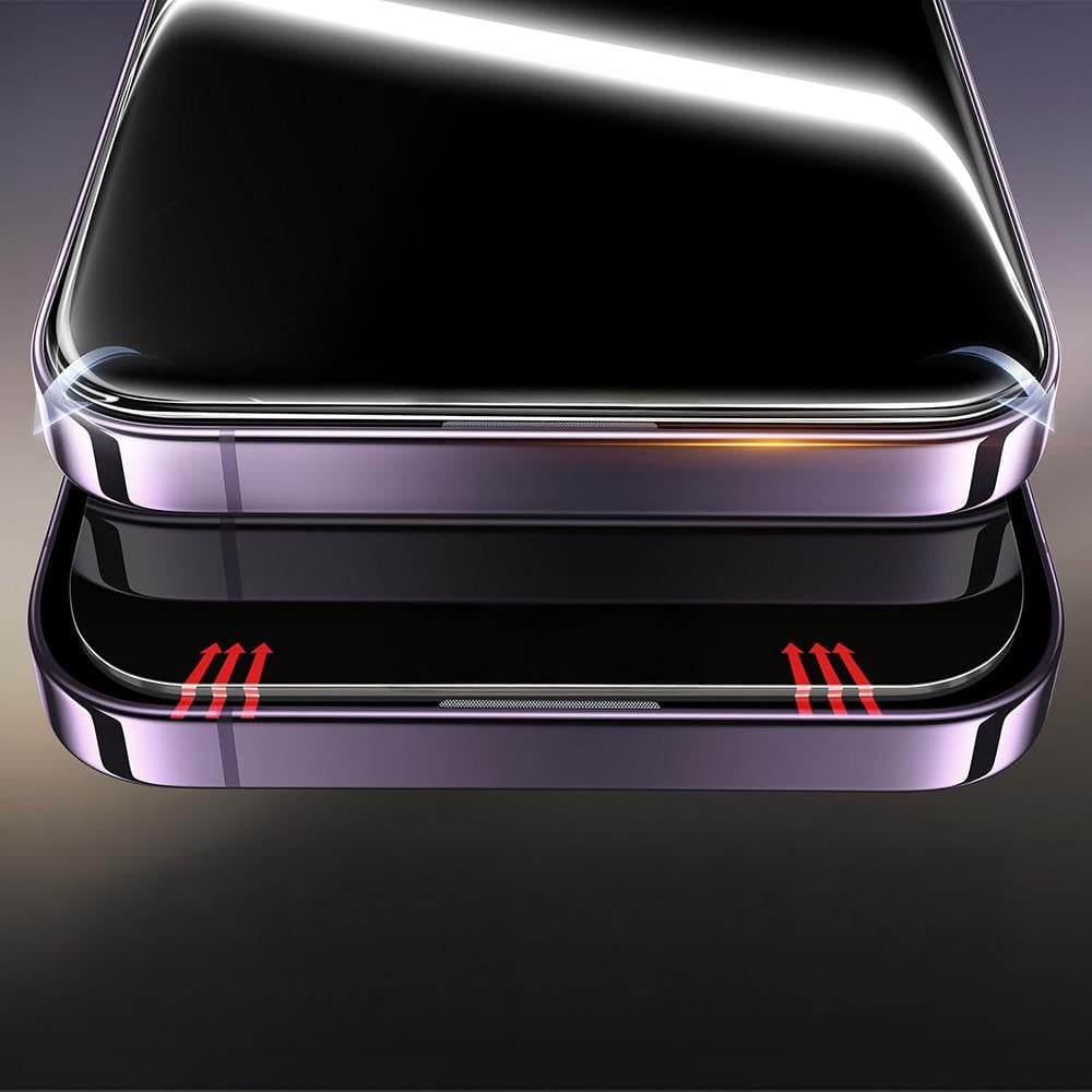 Apple iPhone 17 Pro Max Zore 2.5D Oliv Privacy Temperli Cam Ekran Koruyucu + Kolay Uygulama Aparatı