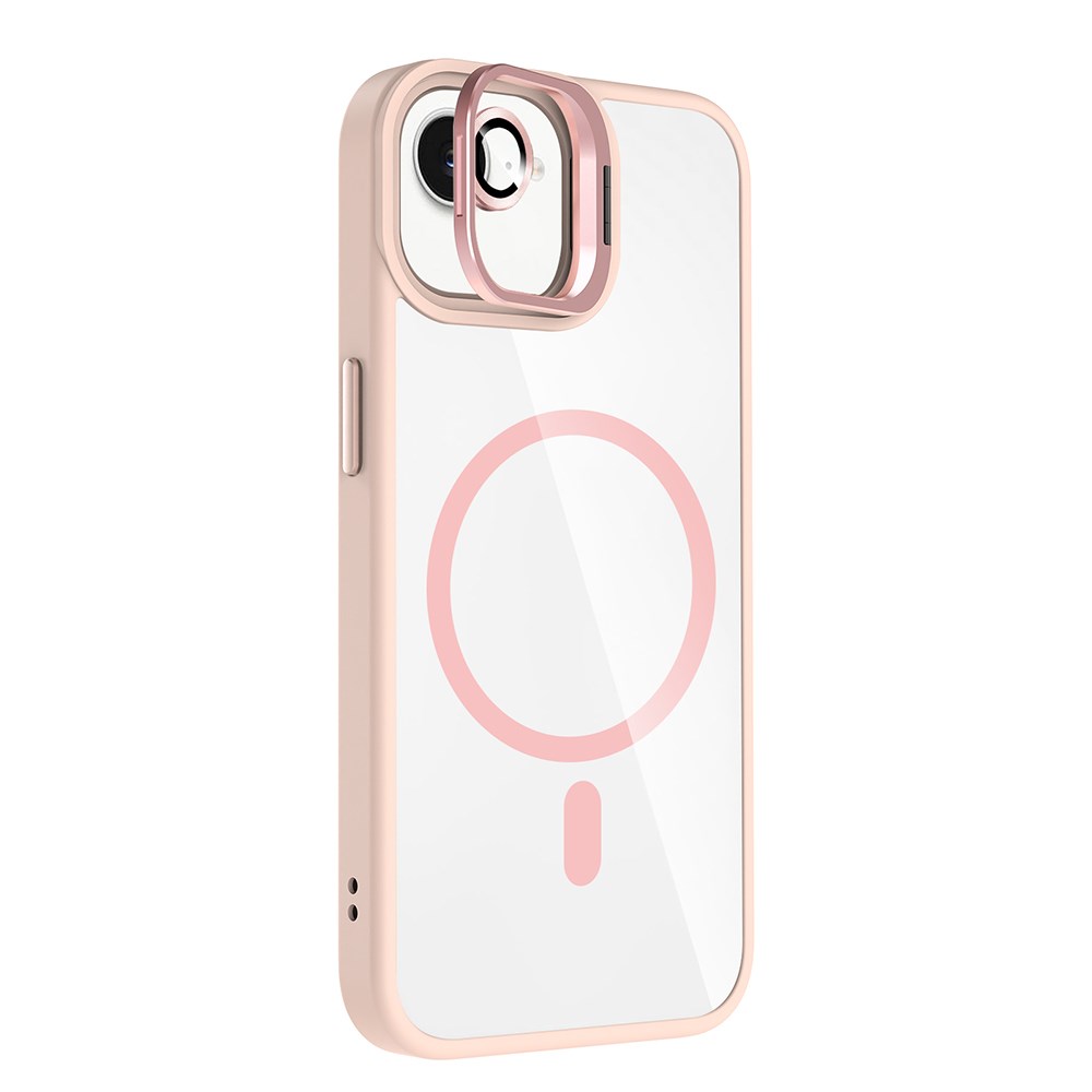 Apple iPhone 17E Kılıf Standlı ve Kamera Lens Hediyeli M-Safe Şarj Özellikli Zore Etro Kapak