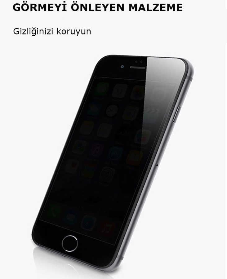 Apple iPhone 8 Zore 5D Privacy Cam Ekran Koruyucu