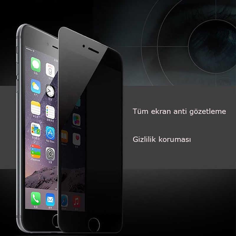 Apple iPhone 8 Zore 5D Privacy Cam Ekran Koruyucu