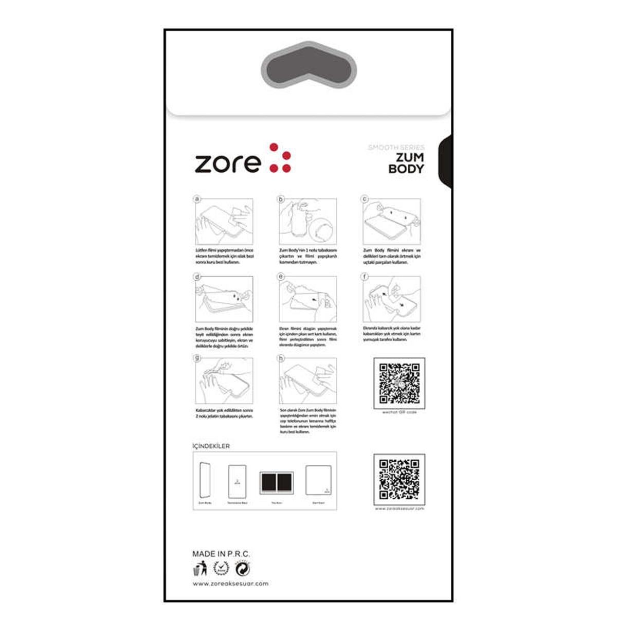 Apple iPhone SE 2022 Zore Ön Arka Zum Body Ekran Koruyucu