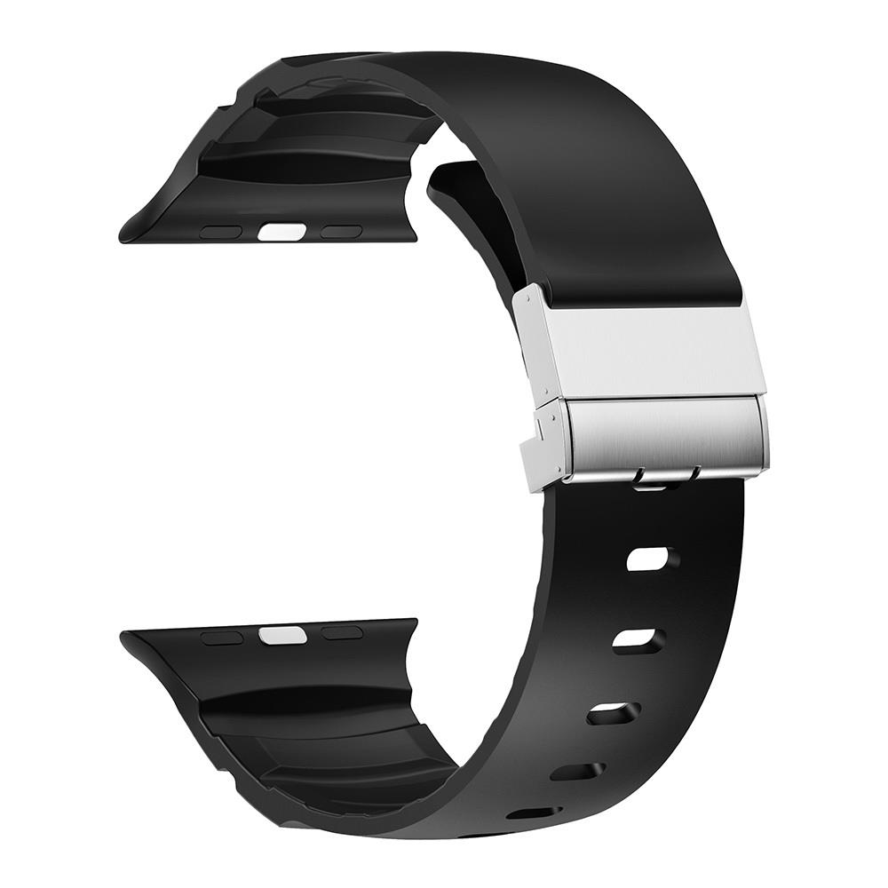 Apple Watch 42mm Zore KRD-145 Metal Tokalı Silikon Kordon