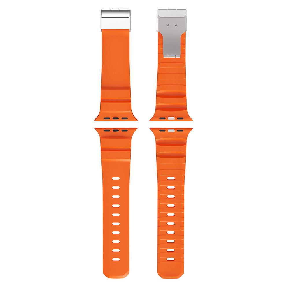 Apple Watch 44mm Zore KRD-145 Metal Tokalı Silikon Kordon