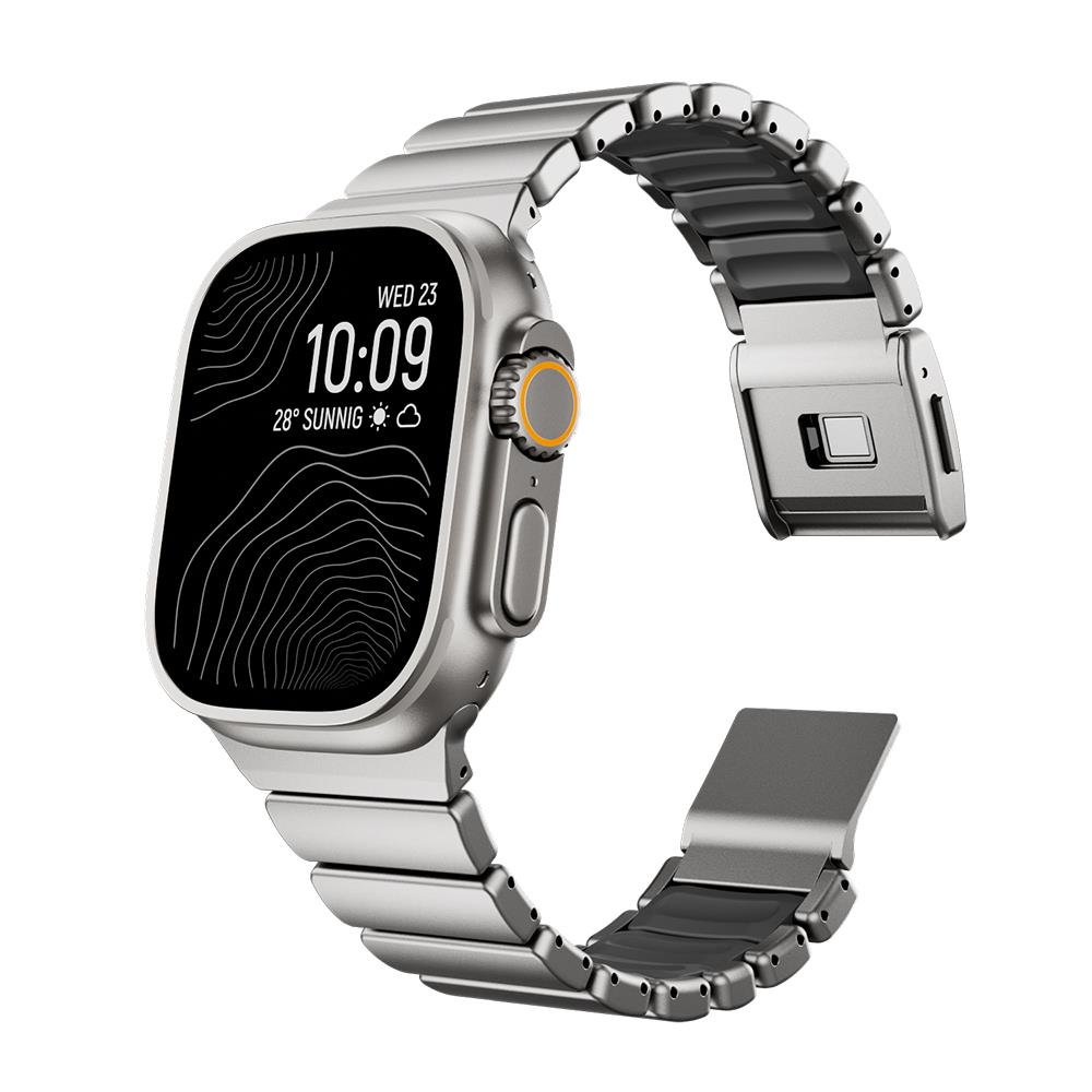 Apple Watch 44mm Zore KRD-152 Titanyum Silikon Kordon