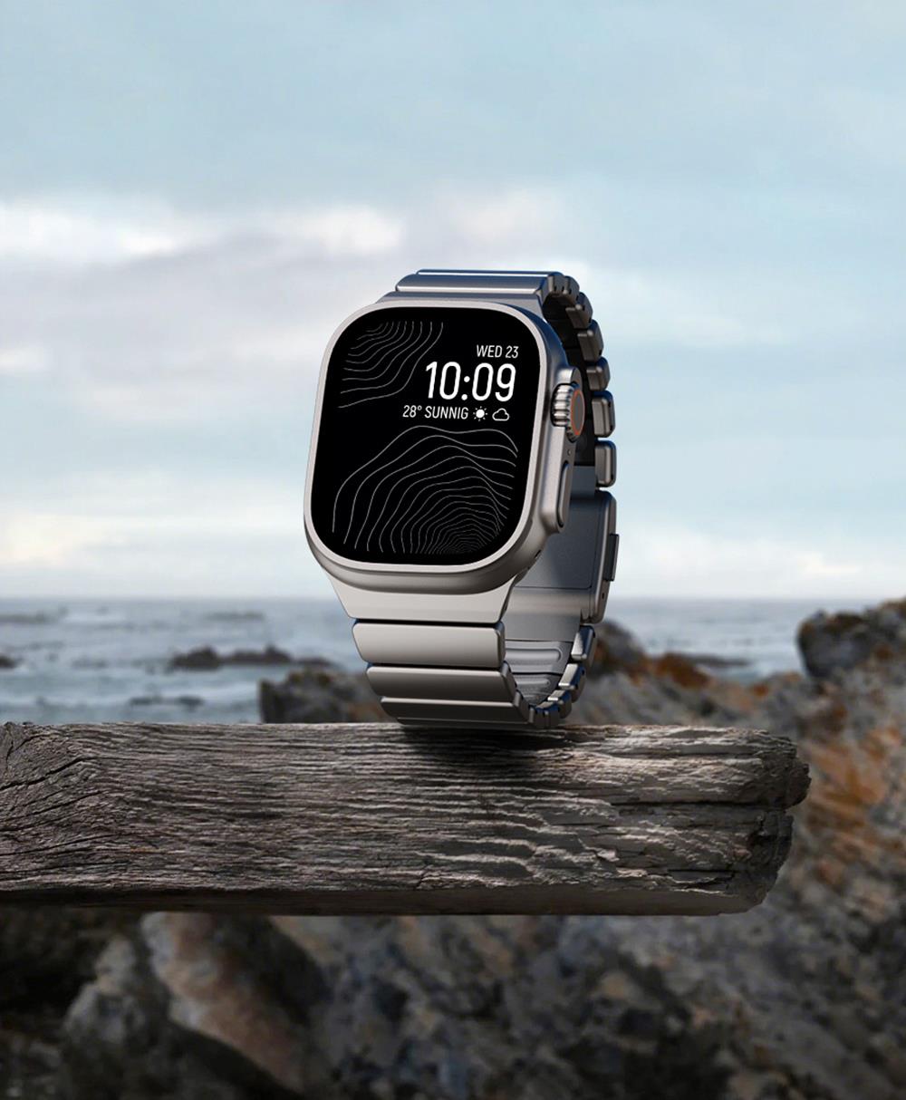 Apple Watch 44mm Zore KRD-152 Titanyum Silikon Kordon