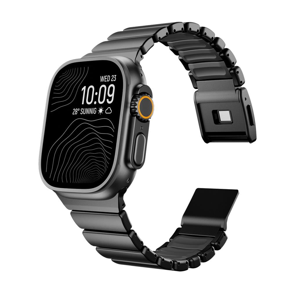 Apple Watch 7 45mm Zore KRD-152 Titanyum Silikon Kordon