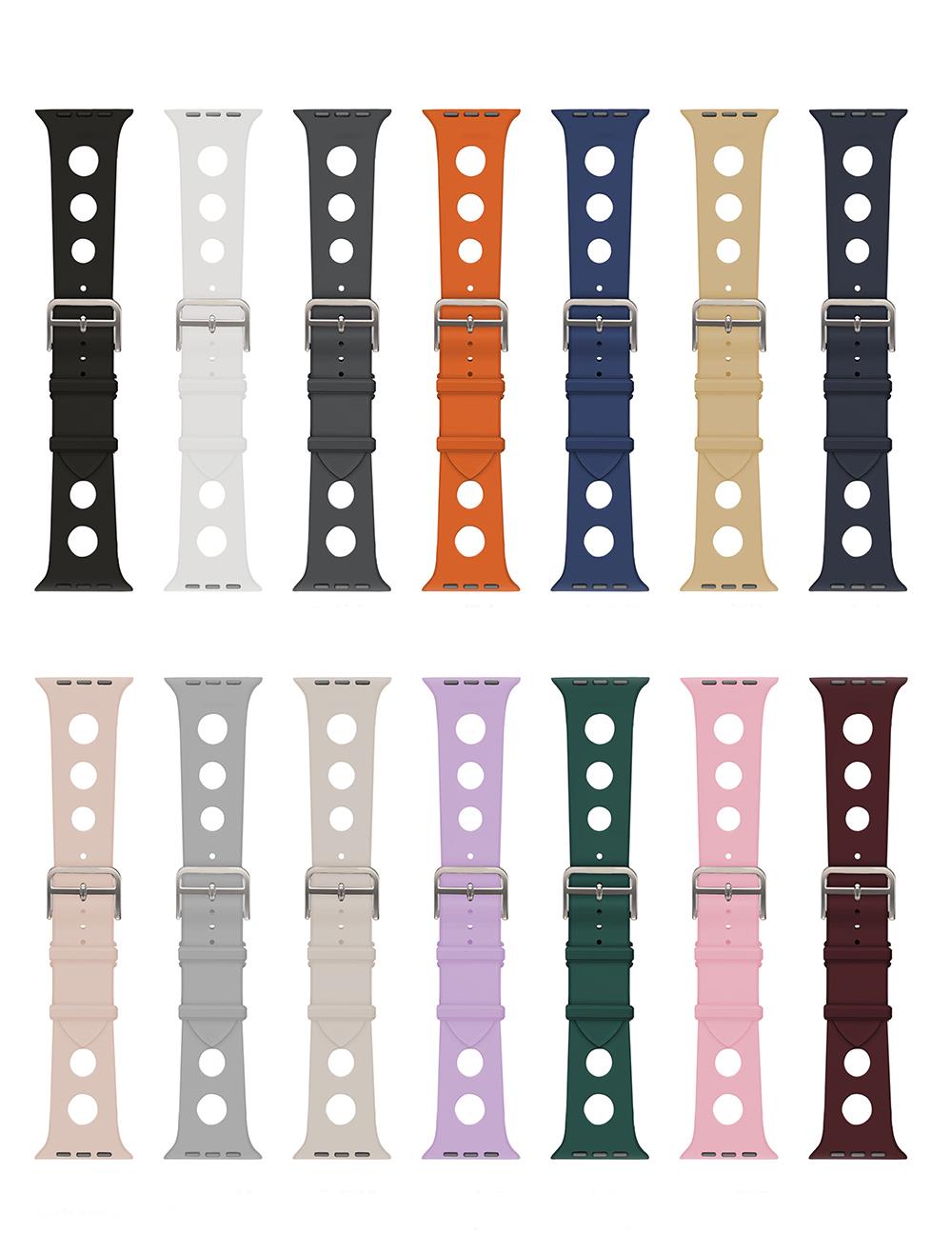 Apple Watch Ultra 49mm Delikli Tasarım Zore KRD-147 Silikon Kordon