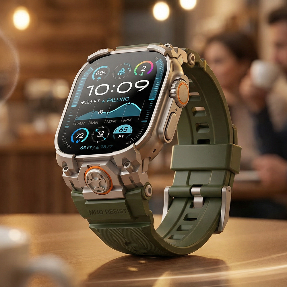 Apple Watch Ultra 49mm Mohseven iWatch Armor Silikon Kordon