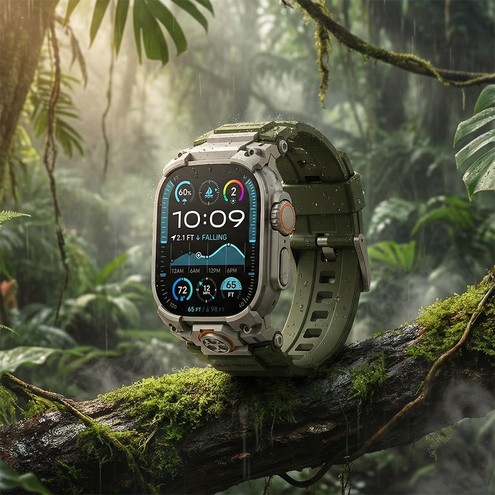Apple Watch Ultra 49mm Mohseven iWatch Armor Silikon Kordon
