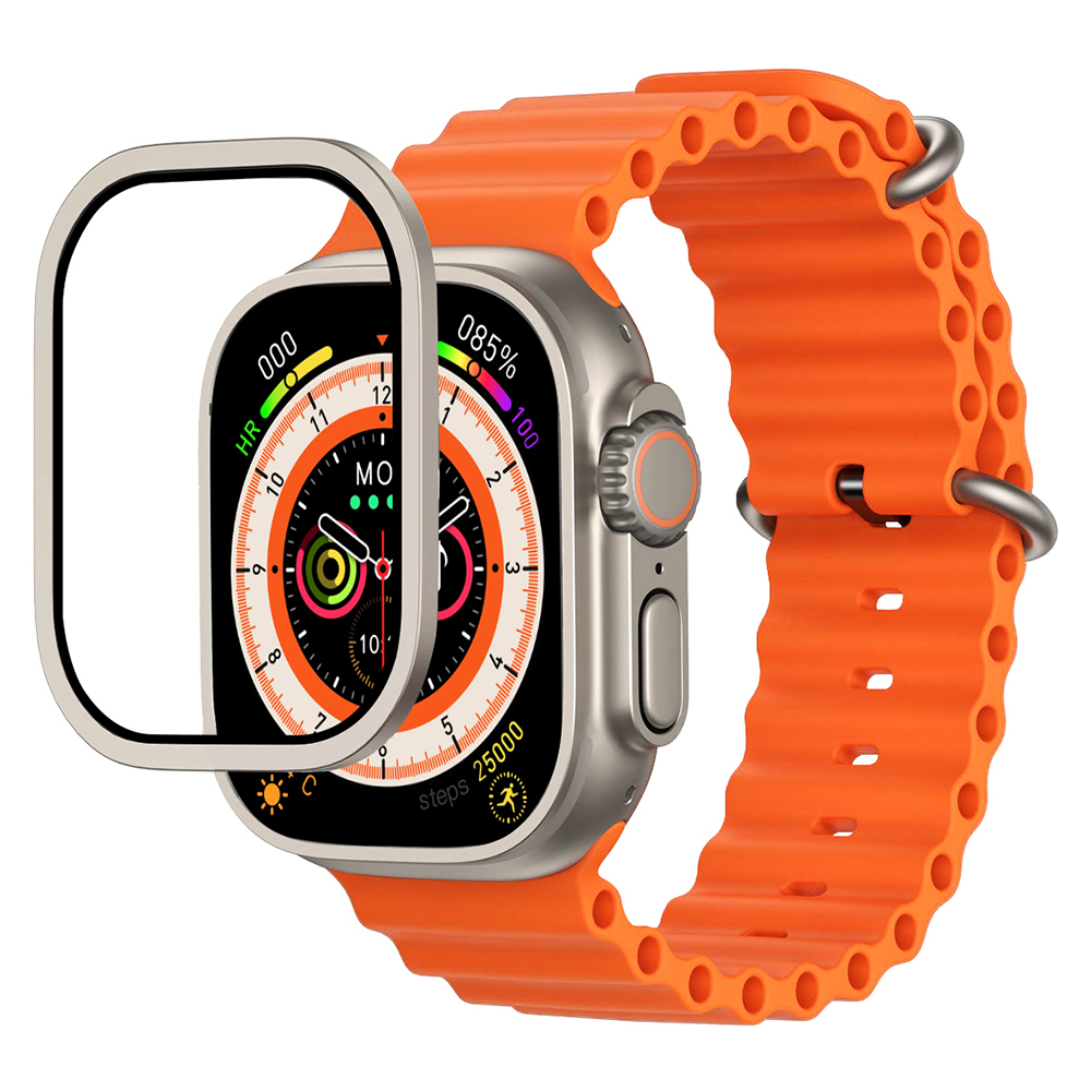 Apple Watch Ultra 49mm Mohseven iWatch Serisi Safir Akıllı Saat Temperli Cam Ekran Koruyucu