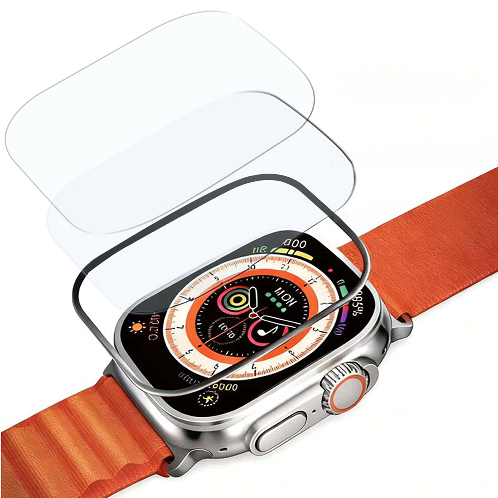 Apple Watch Ultra 49mm Mohseven iWatch Serisi Safir Akıllı Saat Temperli Cam Ekran Koruyucu