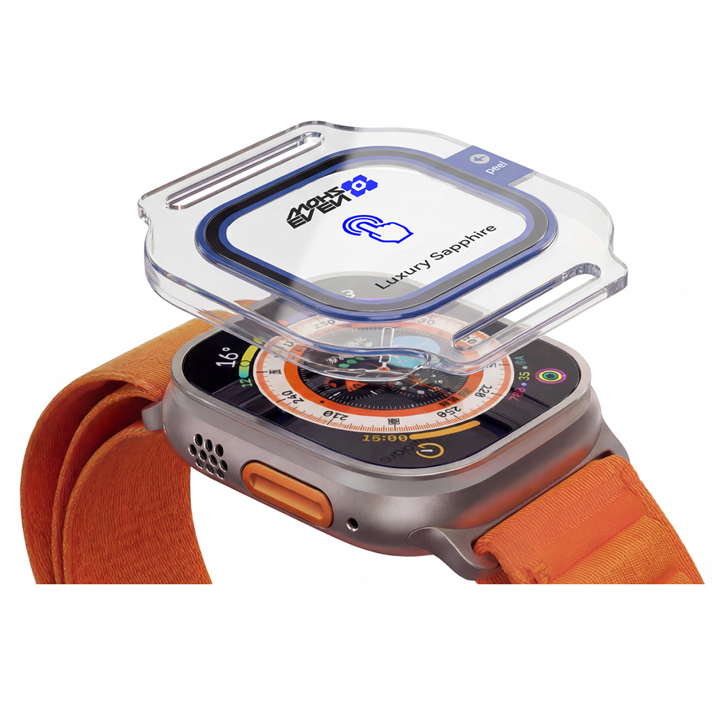 Apple Watch Ultra 49mm Mohseven iWatch Serisi Safir Akıllı Saat Temperli Cam Ekran Koruyucu