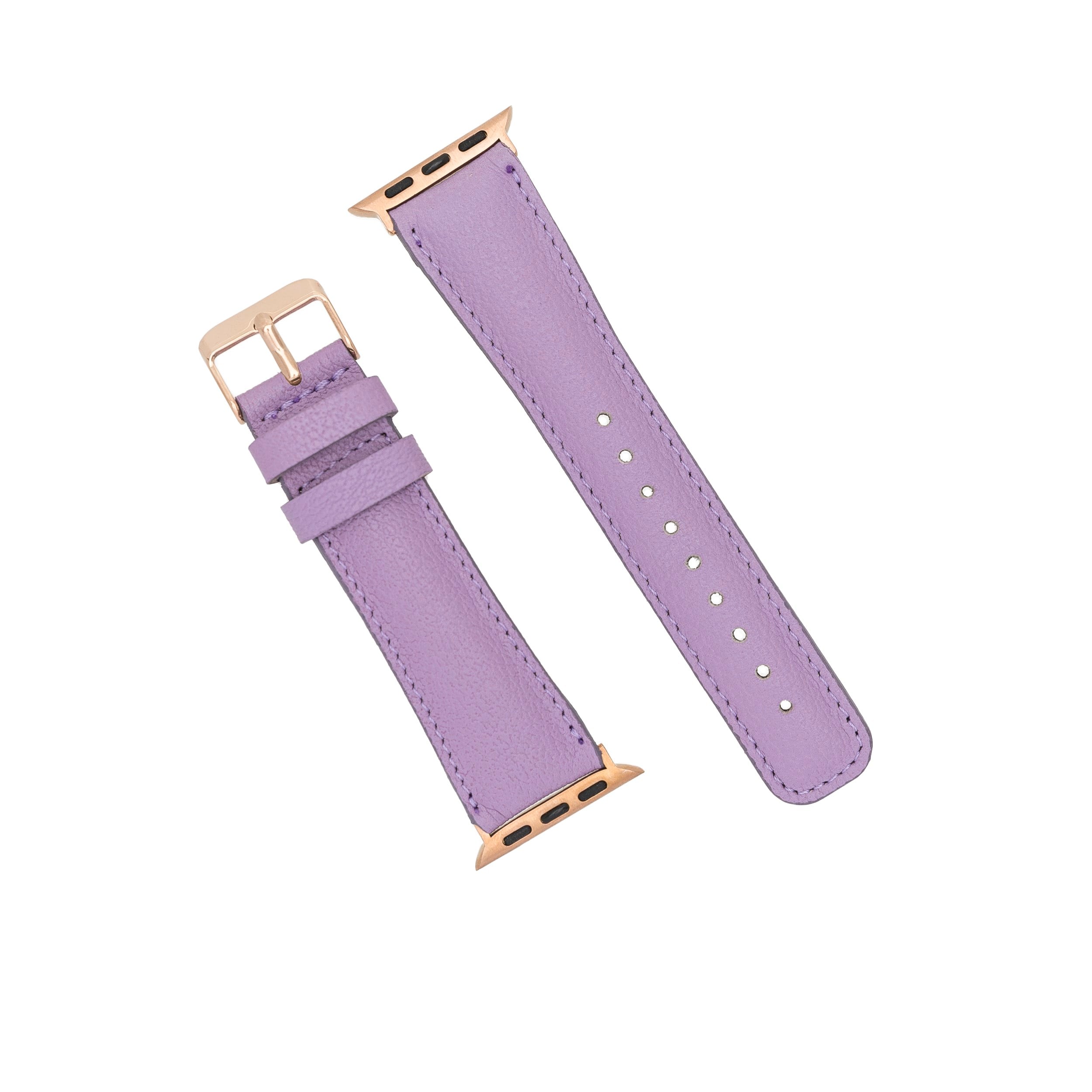 Apple Watch Uyumlu Deri Kordon 38-40-41mm CP22 Lila